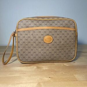 Vintage 1980s GUCCI GG Web Monogram Canvas/Leather Whistle